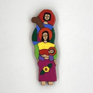 Holy Family mini plaque 3 fair trade 36